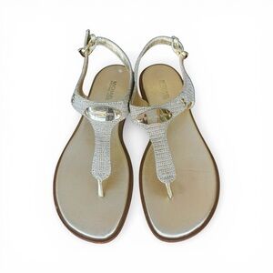 Michael Kors Silver and Gold Metallic Women's Thong Sandals Size 7